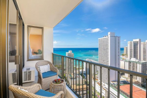 Deluxe 34FL Ocean View Near Waikiki Beach with Parking